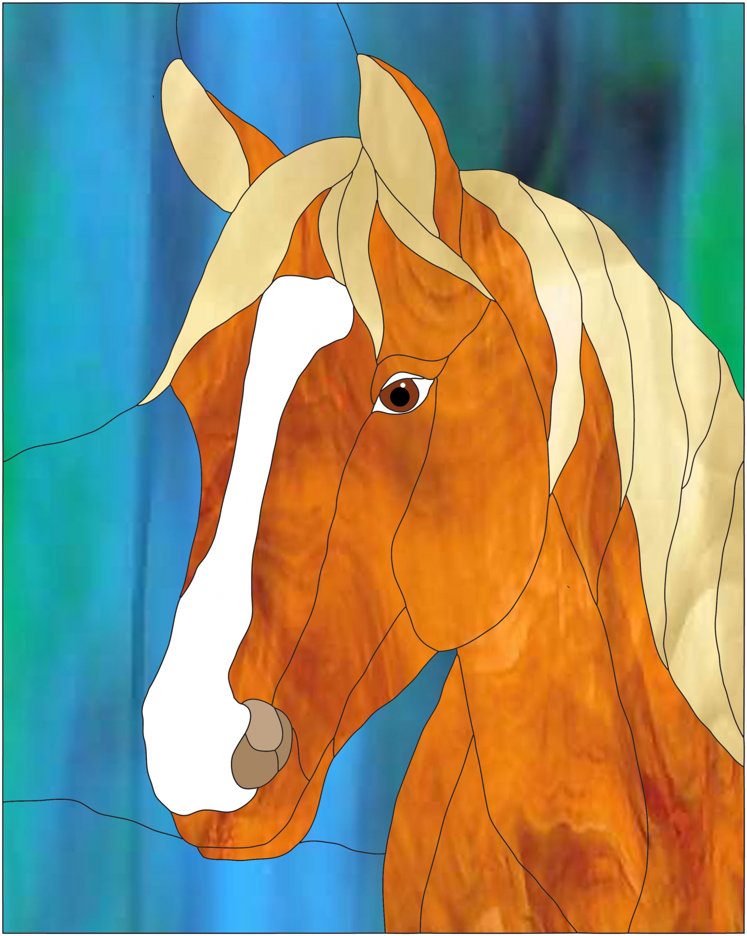 Quarter Horse Head | Best Stained Glass Patterns