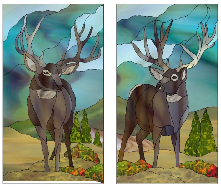 Mule Deer Bucks Best Stained Glass Patterns