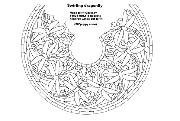 Swirling dragonfly to fit Odyssey 1531 Form