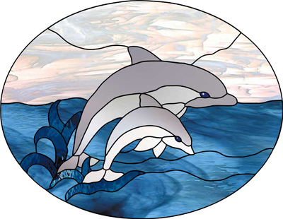 Humpback Whale And Calf Best Stained Glass Patterns